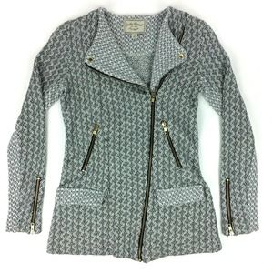 Lucky Brand zipper up asymmetrical sweater